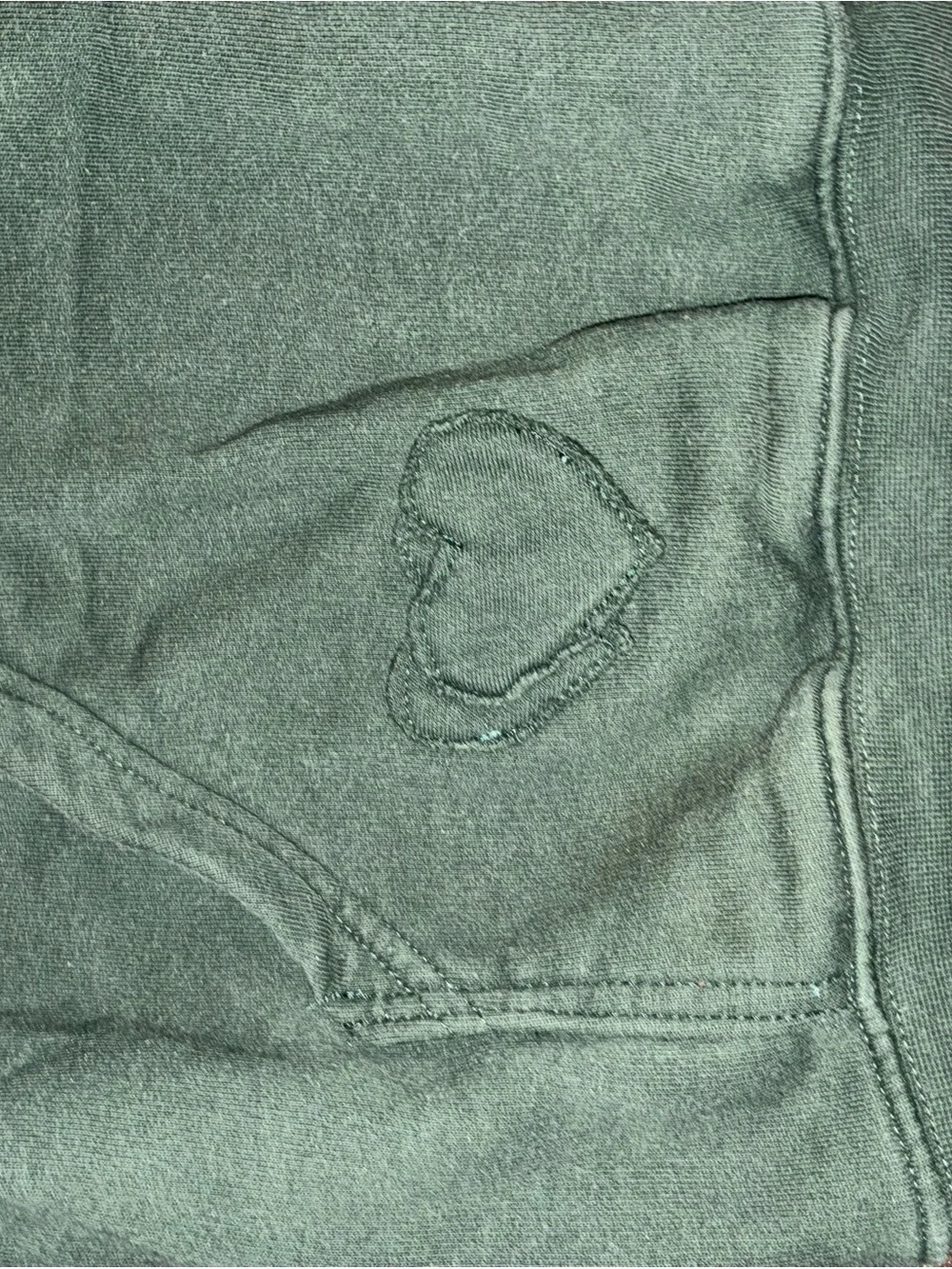 Nike Green Quarter-Zip Hoodie with Subtle Red Swoosh